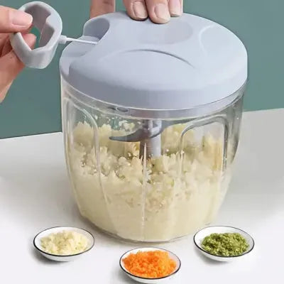Mini Speedy Manual Chopper, Hand Pull Grinder Grill Vegetable Meat Slicer Multi-Purpose Mini Food Chopper Kitchen Shredder Gadget 170ML Powerful Chopper Manual