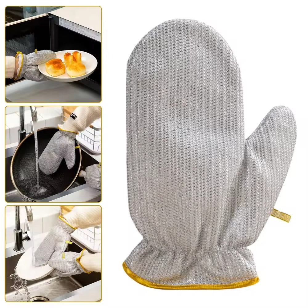 Steel Wire Cleaning Gloves for Pots, Pans, Grills, and Kitchen Tasks