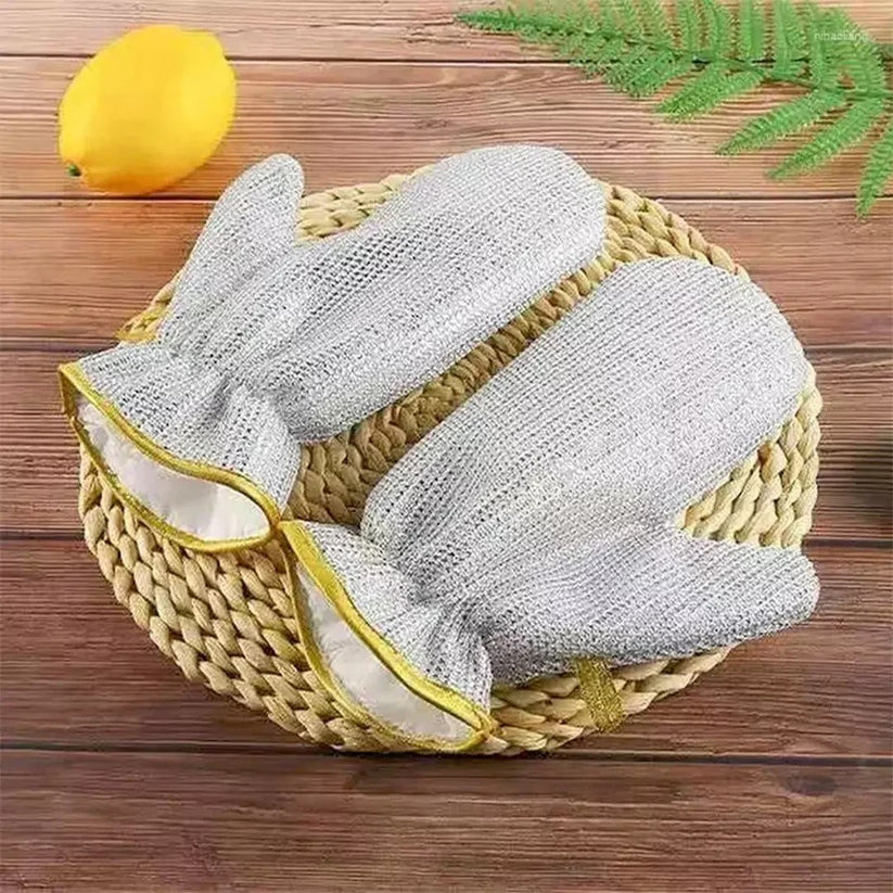 Steel Wire Cleaning Gloves for Pots, Pans, Grills, and Kitchen Tasks