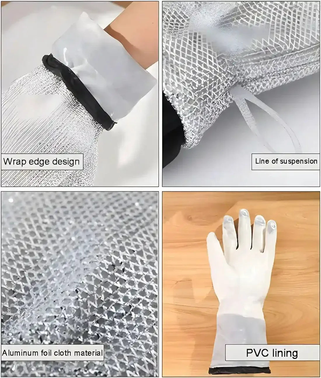 Steel Wire Cleaning Gloves for Pots, Pans, Grills, and Kitchen Tasks